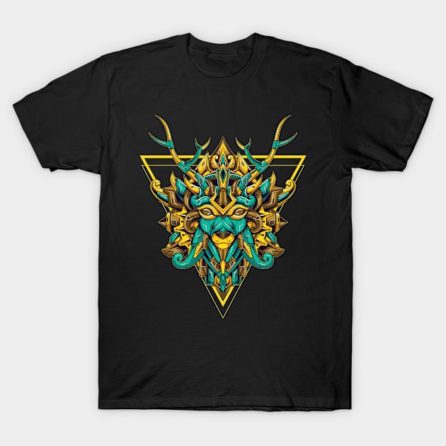 Deer cyborg T-Shirt by vhiente